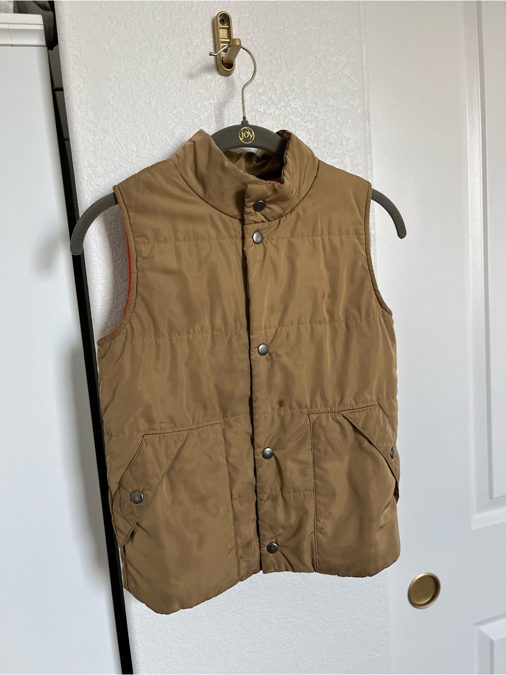 OshKosh B'gosh Light Brown/ Tan Quilted Puffer Vest Kids/ Boys Size 8 Outdoors